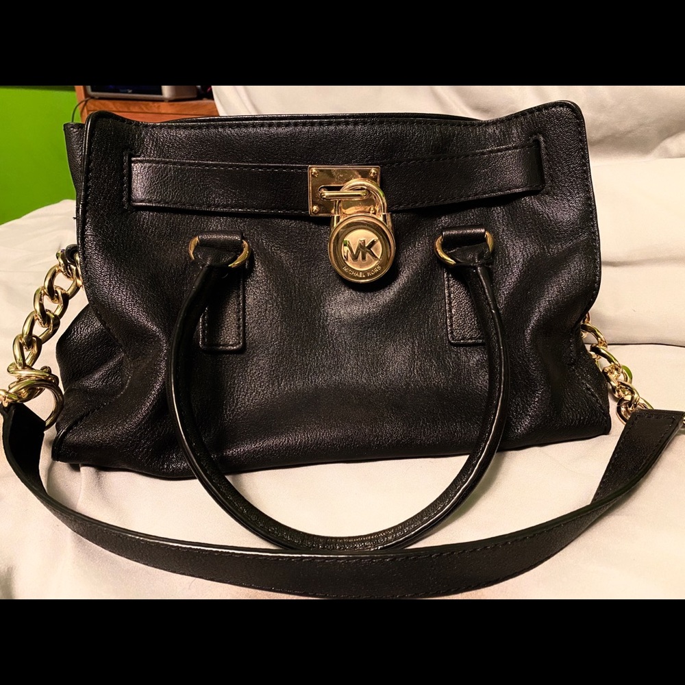 SOLD Michael Kors Gold Chain ‘Hamilton’ Handbag